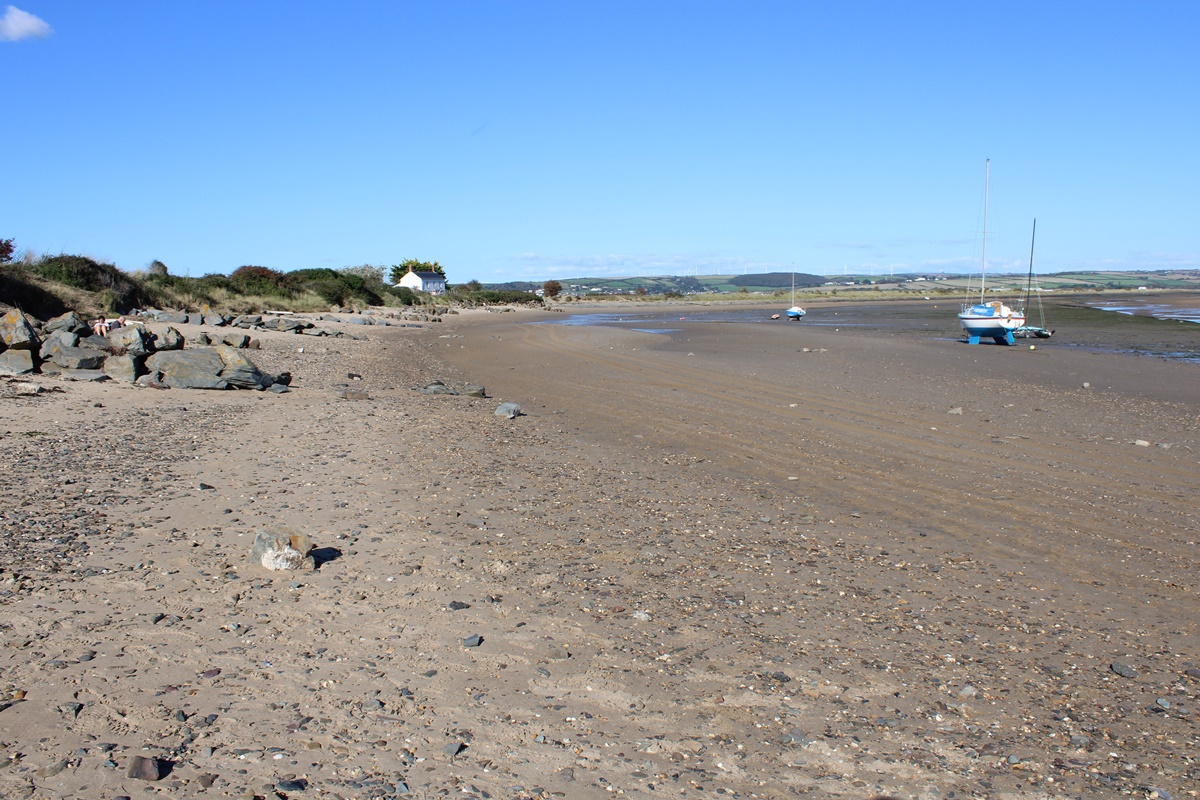 The shore below the car park