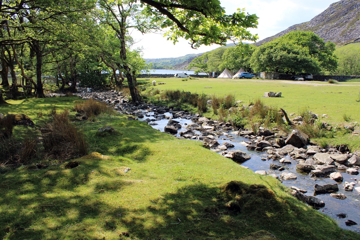 Car park and camping area