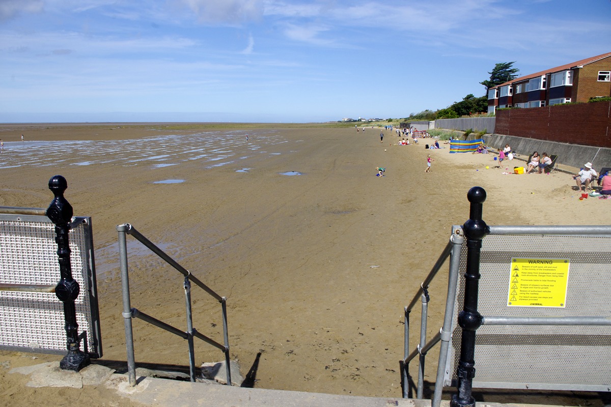 The northern end of the beach